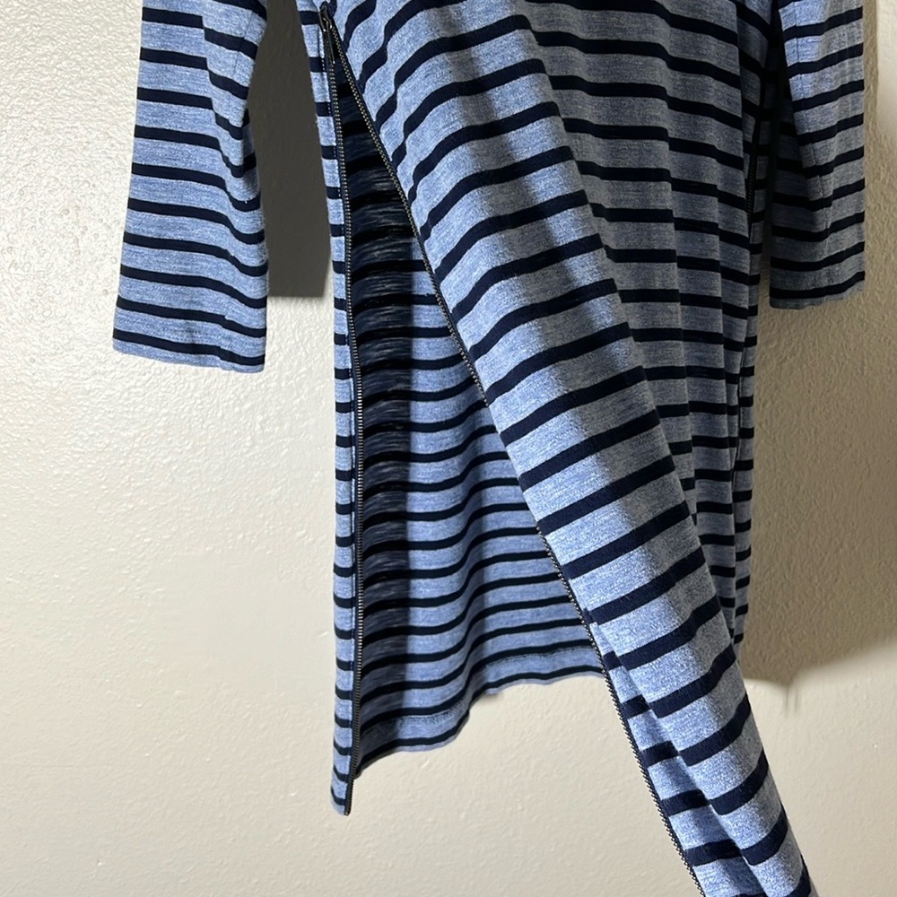 J. Crew Blue/ Navy Side Zipper T Shirt Dress Size Small - Picture 6 of 6